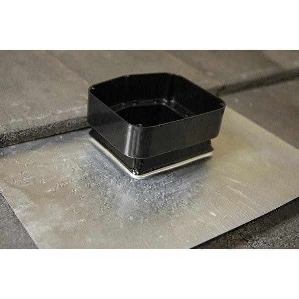 EZ Solar JB-2 PV Junction Box for Tile Roofs with Deck Flashing Open